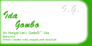 ida gombo business card